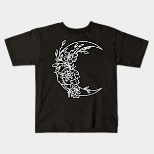 Floral Moon Kids T-Shirt